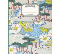 Composition notebook with Japanese woodblock print. For lovers of Japanese culture, minimalism and the spirit of zen meditation: Japanese woodcut of a ... 7.5 x 9.25" (japanese woodcut blue cliff)