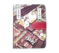 Composition Notebook with Magnetic clasp, Cute Cartoons Printed Kawaii Planner,Japanese Style Sketchbook,Campus Subject Daily DIY Journal,Notepad Travel, for College/School/Office(Pattern Random)