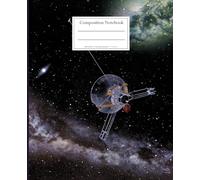 Composition notebook with satellite in space: Notebook with lines for home notes and recipes, for school and work. College Ruled, 7.5 x 9.25 Inches, 110 pages
