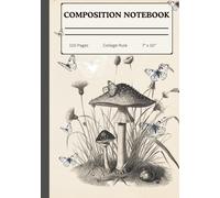 Composition Notebook with Vintage Butterfly Design | College Ruled | Student Journal for Notes | 110 Lines Pages | 7"x10": College Ruled Notebook with ... Student Gift, graduation, holidays, writing.