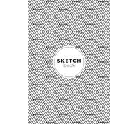Composition Sketchbook Geometric Pattern Design 6x9: Black Lines White Background | Blank Pages | Journal For School, College, Office, Work, Home & Office, art | Write your notes.