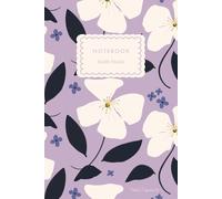 Composition, Wide Ruled Comp Book, Writing Journal Notebook with Lined Paper, Home School Supplies for College Students & K-12, 6x9 inches, 100 Sheets, purple white flowers