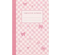 Composition Wide Ruled Notebook: Cute Preppy Pink for Girls, Women, School, University, Work, Office & Journaling