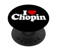 COMPOSITOR DE POLISH FREDERIC I LOVE HEART CHOPIN PopSockets PopGrip Adhesivo