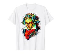 Compositor Pianista Música clásica Beethoven Camiseta gráfica económica, Hombre, Blanco, M