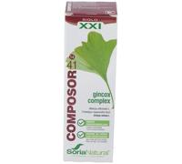 Soria Natural Composor 41 - Ginkgo Complex - Soporte de Memoria y Concentración, Activa la Circulación - Propiedades Antioxidantes - Ginkgo Biloba - Suplemento Cerebral Natural - Botella de 50ml