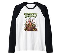 Compost Happens Worm, jardinería ecológica y divertida Camiseta Manga Raglan