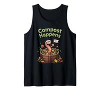 Compost Happens Worm, jardinería ecológica y divertida Camiseta sin Mangas