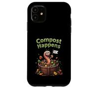 Compost Happens Worm, jardinería ecológica y divertida Carcasa para iPhone 11