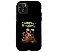 Compost Happens Worm, jardinería ecológica y divertida Carcasa para iPhone 11 Pro