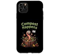 Compost Happens Worm, jardinería ecológica y divertida Carcasa para iPhone 11 Pro Max