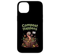 Compost Happens Worm, jardinería ecológica y divertida Carcasa para iPhone 14 Plus