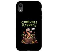 Compost Happens Worm, jardinería ecológica y divertida Carcasa para iPhone XR