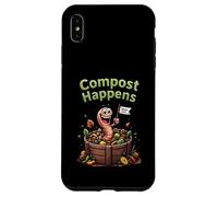 Compost Happens Worm, jardinería ecológica y divertida Carcasa para iPhone XS Max