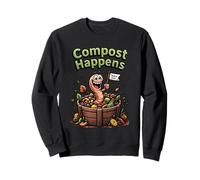 Compost Happens Worm, jardinería ecológica y divertida Sudadera