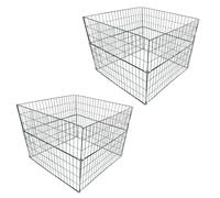Compostadores Metal Malla de Alambre 2 Set Jardín 90x90x70 CM Cancela