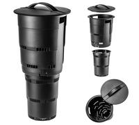 Compostaje de cama KADAX, compostador de jardín subterráneo de plástico negro