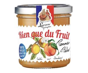Compota Manzana Melocotón Nada más que fruta Lucien Georgelin 150g