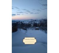 Compotition Notebook: An 100 Lined Pages 6×9 Inches Notebook Of A Romantic Dawn At A Snowy Village
