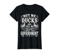 Cómprame Patos y Dime Que no confías en el Gobierno Camiseta gráfica económica, Mujer, Negro, S