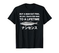 comprar a man eat fish he day teach fish man to a lifetime Camiseta