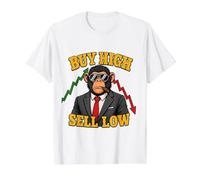 Comprar Alta Venta Baja Divertido Wall Street Bull Finance Meme Trader Camiseta gráfica económica, Hombre, Blanco, M