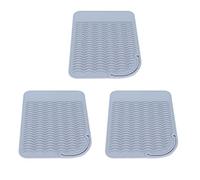 Compras Locas Almohadilla resistente al calor, Almohadilla para rizador de pelo Fácil de almacenar Material de silicona de Buen efecto de aislamiento térmico para plancha para el hogar