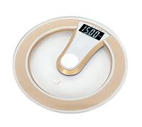 Compras Locas Báscula Digital de precisión de Peso Corporal Redonda Báscula de baño eléctrica Inteligente Digital Báscula de Alta precisión(Oro)