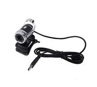 Cosiki Compras Locas Cámara Web con Clip, USB 2.0 12M píxeles, cámara Web HD 360 ° Soporte Giratorio Micrófono Incorporado para PC(Plata)