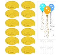 Compras Locas Decoración de remolino de papel de aluminio, 12 piezas de remolinos colgantes duraderos para cumpleaños, graduación, bodas, regalos de vacaciones(Golden)