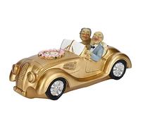 Compras Locas Estatuas de Resina del 50 Aniversario - Figuras coleccionables de Pareja de Ancianos de Coche de Aniversario de Bodas, decoración para Tartas para (de pie)