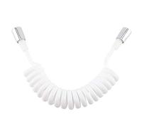 Compras Locas Manguera de Ducha telescópica Flexible, Resorte de ABS Manguera de Ducha Flexible para plomería de Agua Inodoro Bidet Pulverizador Baño(Blanco)