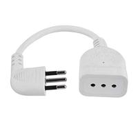 compre Show - Mini prolonga para ahorrar Espacio, con enchufe pequeña 10 A, Cable 20 cm, Color blanco