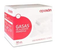 Aposán Gasas Estériles de Algodón Hidrófilo 50 unds