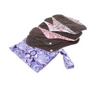 Compresa Sanitaria Reutilizable 5 Piezas de Carbón Bambú con Bolsa | Capa Seca Multicapa, Cierre con Broches, para Llevar Guardar Ropa Interior Color Aleatorio