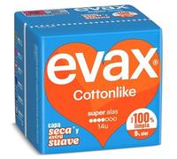 Evax Cottonlike Compresas Super Con Alas , 14 unidades