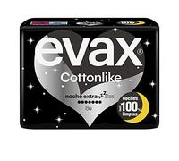 Compresas con Alas para Noche Evax Cottonlike 8 Unidades