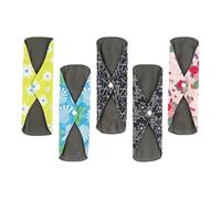 Compresas de tela - Toallas Higiénicas de Algodón Antifugas - Pack de 5 Unidades para Uso Nocturno | Para Mujer, Postparto, Noche, Trabajo, Viaje, Gimnasio, Hogar