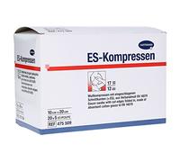 Compresas ES estéril, 10 x 20 cm, paquete grande, 20 paquetes de 5 unidades