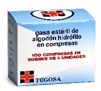 Compresas gasa esteril tegosa 100 ud