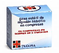 Compresas gasa esteril tegosa 25 ud