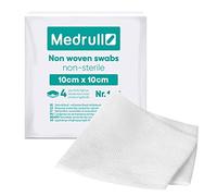 Compresas no tejidas, NO ESTÉRILES 100 piezas - 4 capas 10cm x 10cm - Compresas absorbentes, vendajes, compresas para heridas