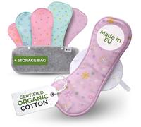 Compresas reutilizables en algodón orgánico para flujo abundante e incontinencia (L+XL, 6 uds.); lavables a alta T°, HECHAS EN LA UE; suaves, no irritantes y cómodas, compresas de tela para mujeres