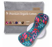 Compresas reutilizables en algodón orgánico para flujo menstrual ligero y abundante (S+M+L+XL, 7 uds); lavables a alta T°, HECHAS EN LA UE; suaves, no irritantes y cómodas, compresas tela para mujeres