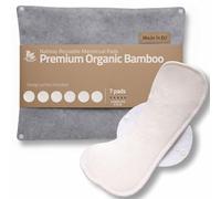 Compresas reutilizables en bambú orgánico para flujo abundante e incontinencia (L+XL, 6 uds.); lavables a alta T°, HECHAS EN LA UE; suaves, no irritantes y cómodas, compresas de tela para mujeres
