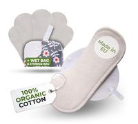 Compresas reutilizables en bambú orgánico para flujo ligero (S+M, 6 uds.); lavables a alta T°, HECHAS EN LA UE; suaves y no irritantes, compresas de tela para una higiene menstrual cómoda de mujeres