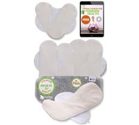 Compresas reutilizables en bambú orgánico para flujo menstrual ligero y abundante (S+M+L+XL, 7 uds); lavables a alta T°, HECHAS EN LA UE; suaves, no irritantes y cómodas, compresas tela para mujeres