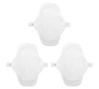 Compresas Sanitarias 3 Piezas Lavables de Algodón Reutilizables | Blanco sin Tintes, Alas y Broche Seguro, Capa Delgada y Transpirable, Uso Viaje
