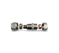 Compresión adaptador reductor cobre x plástico tubo de 16 mm x 15 mm Pack de 4
