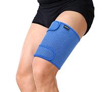 Compresión de Vendaje de Muslo, Soporte de Muslo con Tiras Antideslizantes de Silicona, Manga de Compresión para Envolver el Tendón de la Corva Ayuda a la Recuperación Muscular y